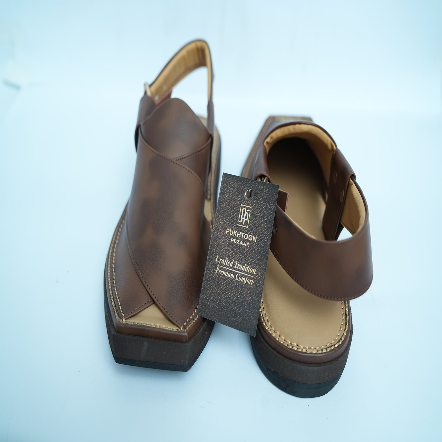 Kaptaan Shaded Brown Peshawari Chappal