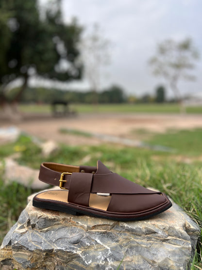 Traditional Coffee Brown Peshawari Chappal