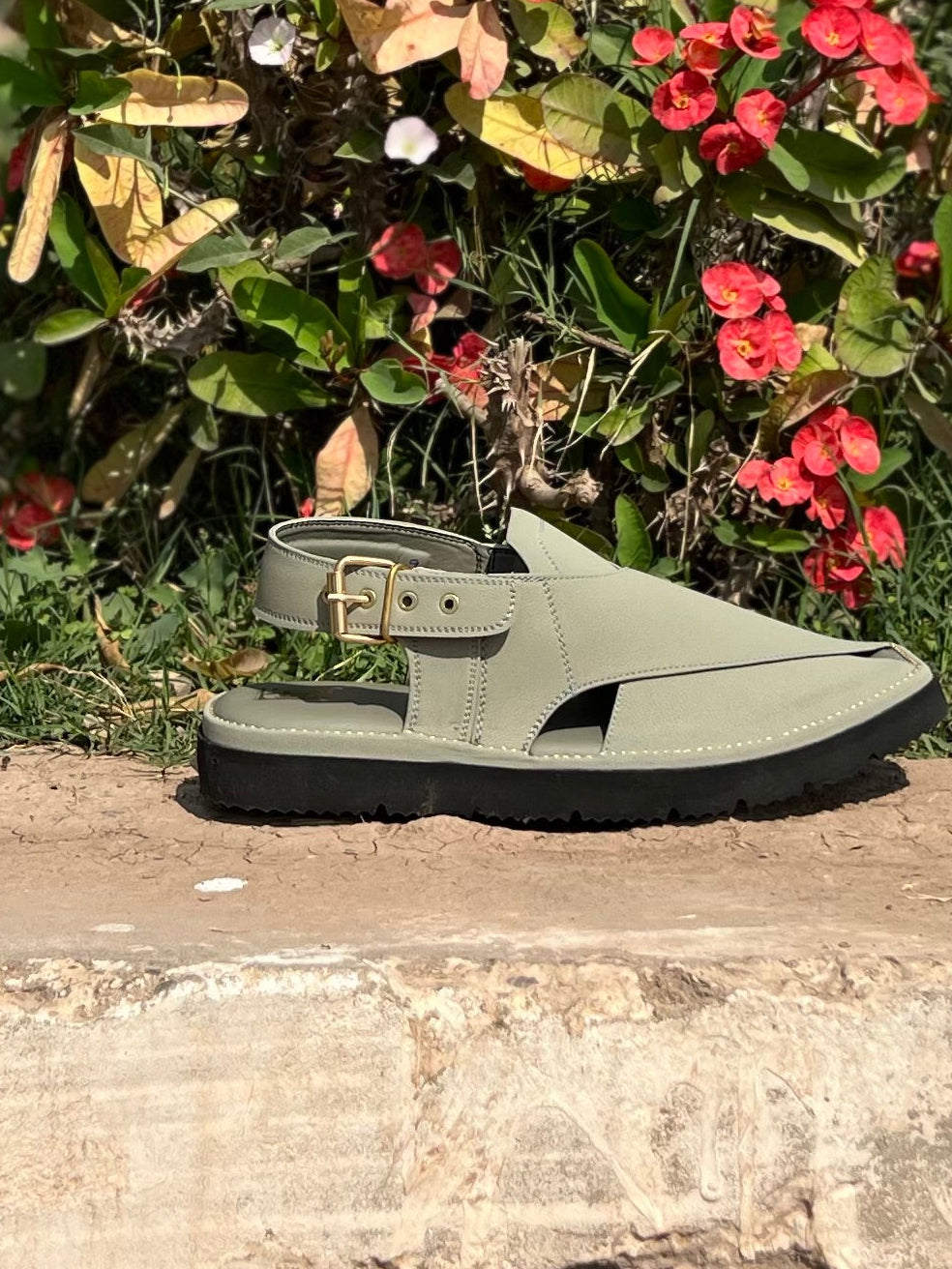 Royal Strap Pastel Green Peshawari Chappal  – Sketcher Sole