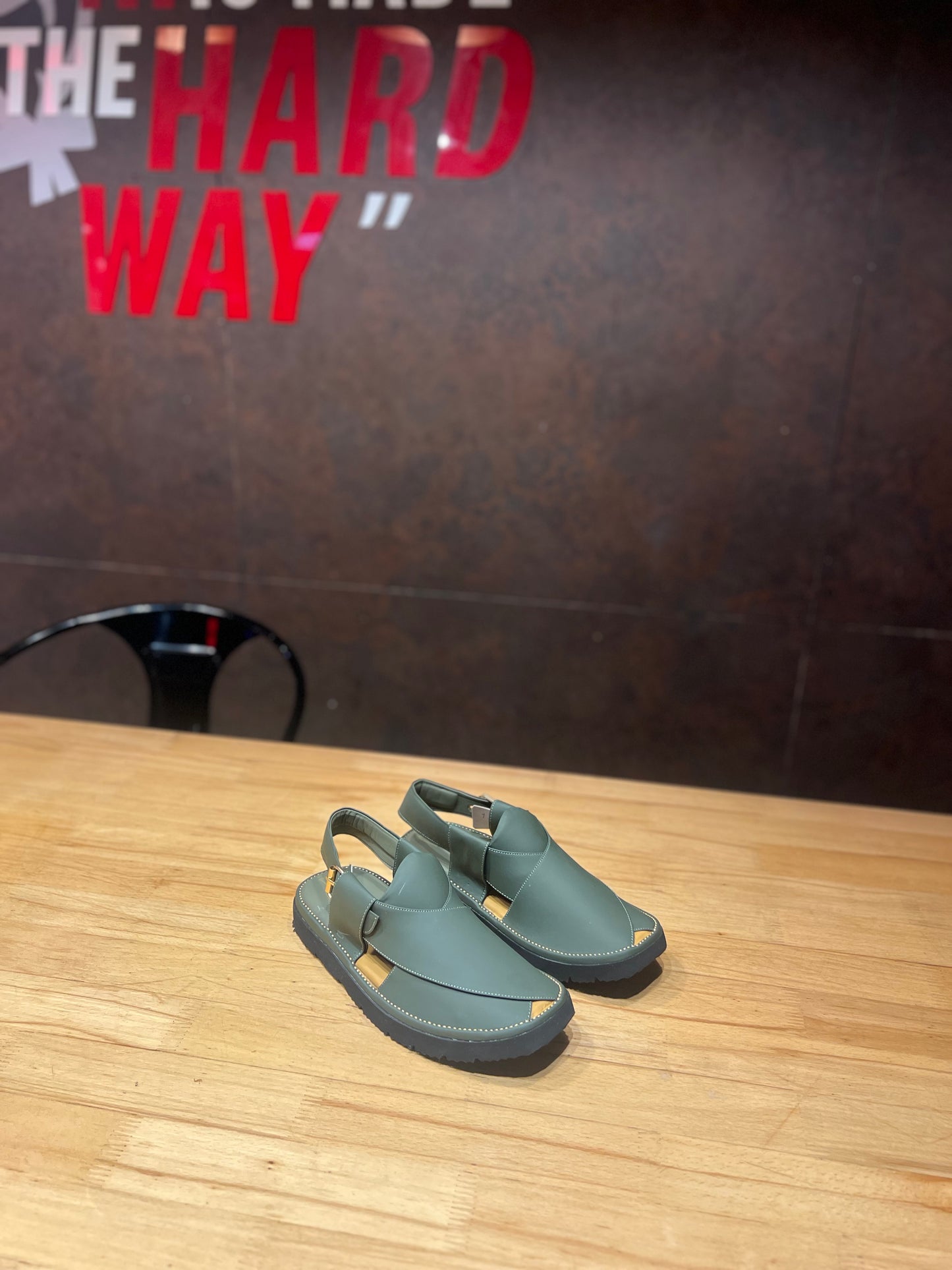 Frontier Muted Green Peshawari Chappal – Sketcher Sole