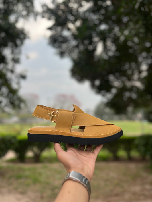 Khyber Mustard Peshawari Chappal – Sketcher Sole