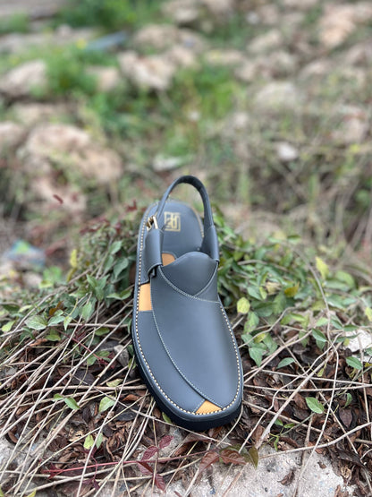 Charcoal Grey Peshawari Chappal – Sketcher Sole