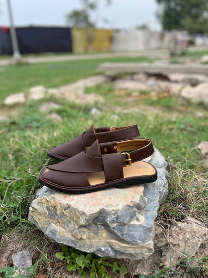 Traditional Coffee Brown Peshawari Chappal