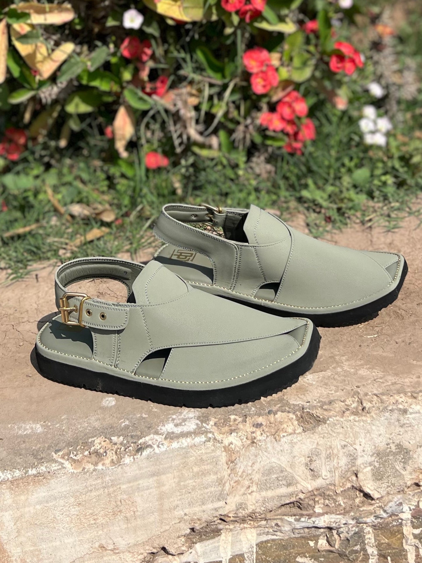 Royal Strap Pastel Green Peshawari Chappal  – Sketcher Sole