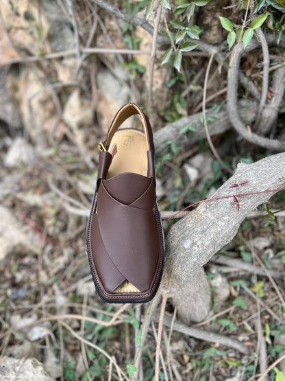 Traditional Coffee Brown Peshawari Chappal