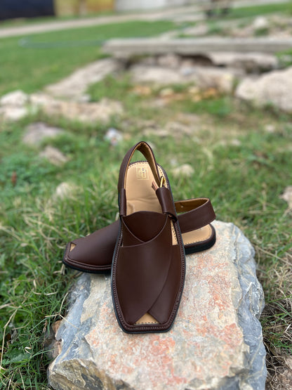 Traditional Coffee Brown Peshawari Chappal