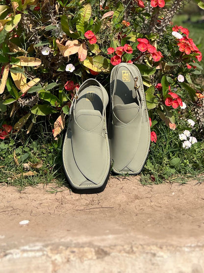 Royal Strap Pastel Green Peshawari Chappal  – Sketcher Sole