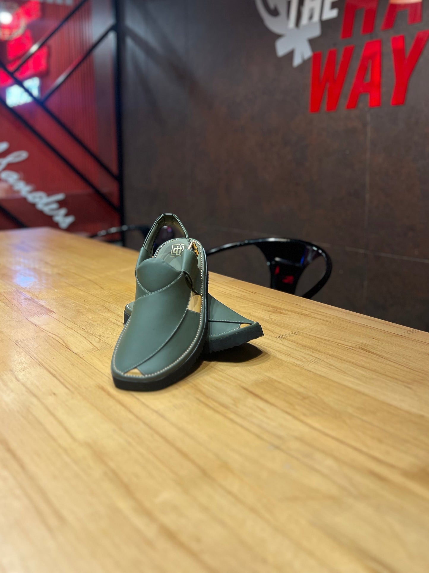 Frontier Muted Green Peshawari Chappal – Sketcher Sole