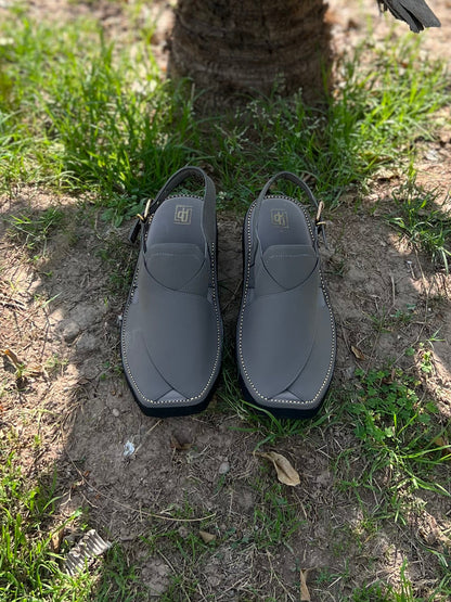 Royal Strap Matte Grey Peshawari Chappal – Sketcher Sole