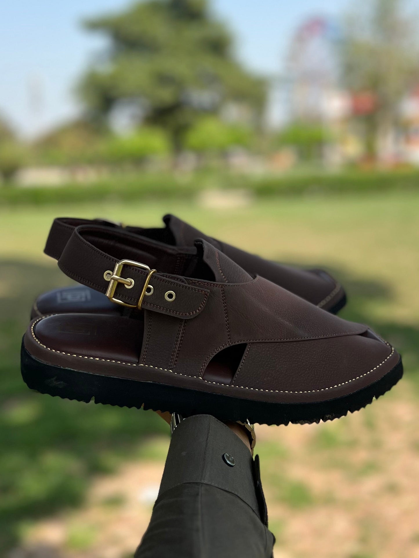 Royal Strap Rich Chocolate Peshawari Chappal – Sketcher Sole