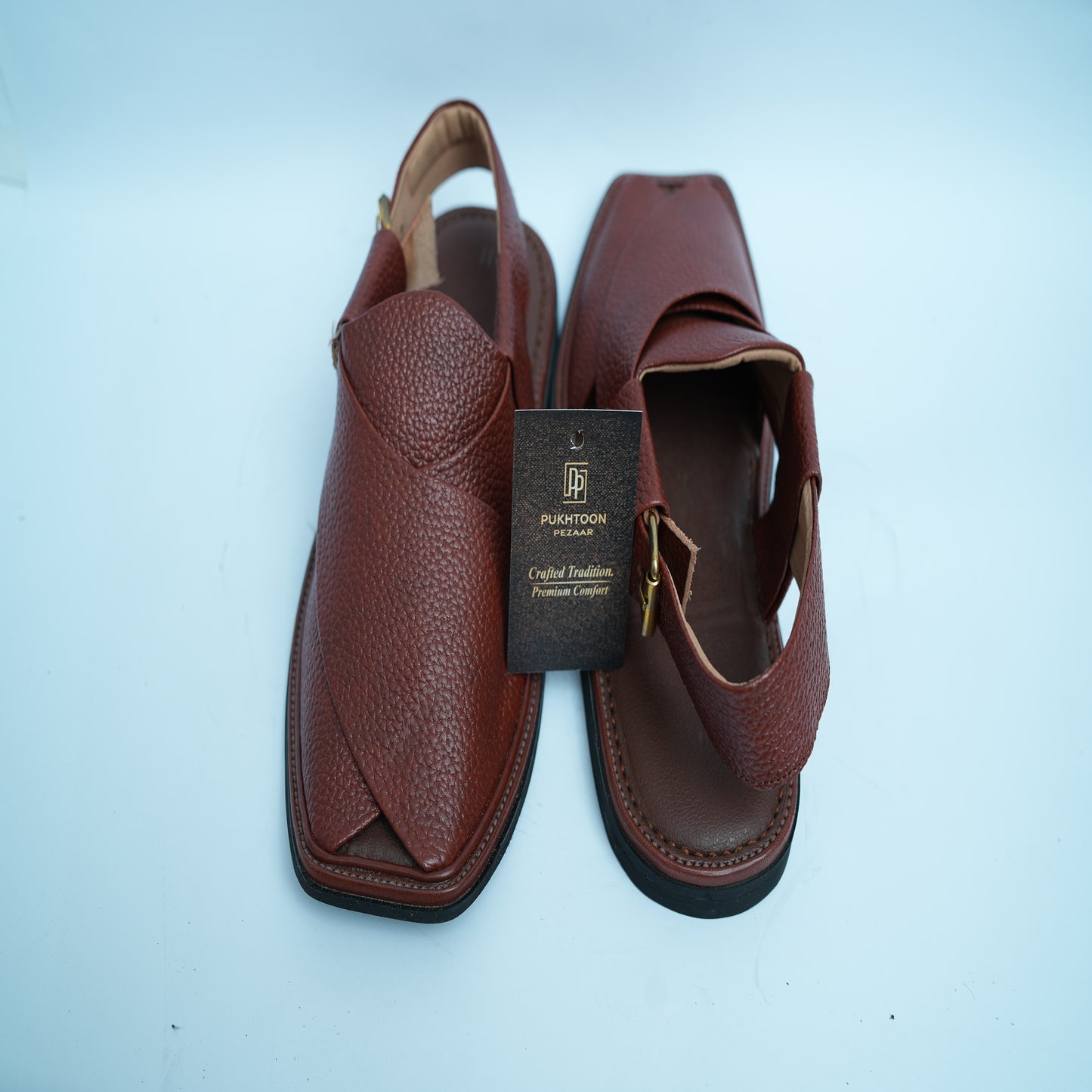 Doted Burgundy Peshawari Chappal