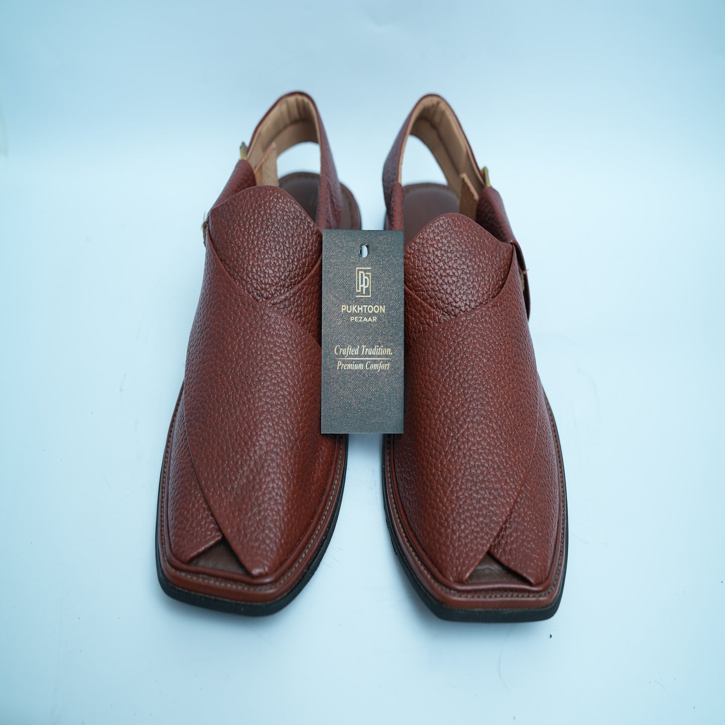 Doted Burgundy Peshawari Chappal