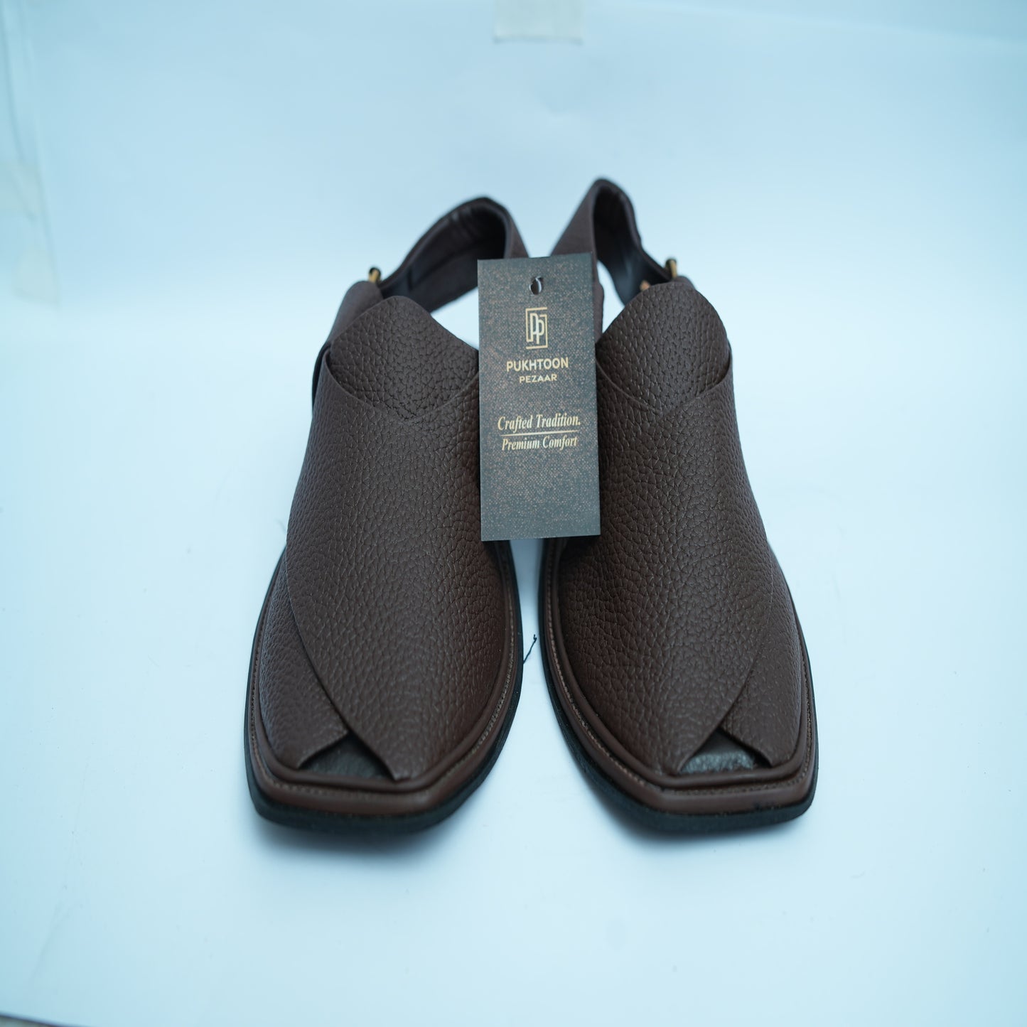 Dotted Chocolate Brown Peshawari Chappal