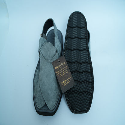 Grey Suede Peshawari Chappal – Sketcher Sole
