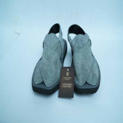 Grey Suede Peshawari Chappal – Sketcher Sole