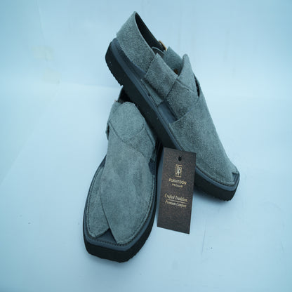 Grey Suede Peshawari Chappal – Sketcher Sole