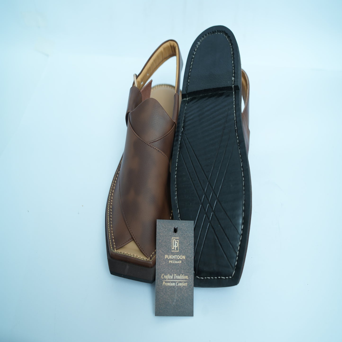 Kaptaan Shaded Brown Peshawari Chappal