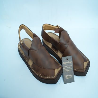 Kaptaan Shaded Brown Peshawari Chappal