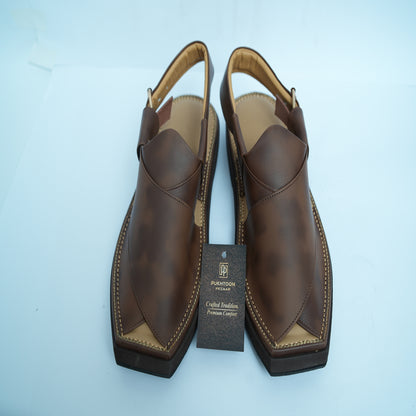 Kaptaan Shaded Brown Peshawari Chappal