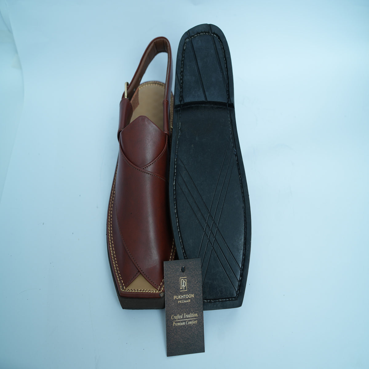 Kaptaan Burgundy Peshawari Chappal