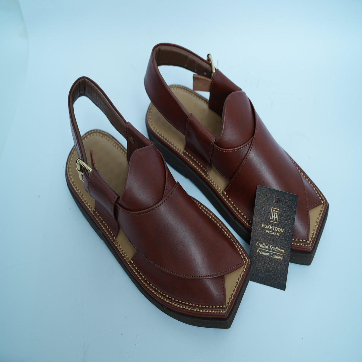 Kaptaan Burgundy Peshawari Chappal