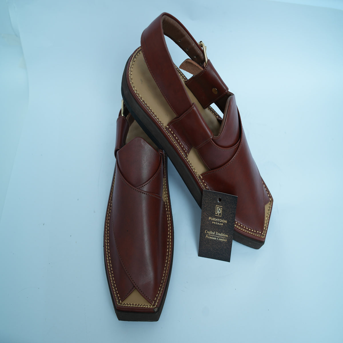Kaptaan Burgundy Peshawari Chappal