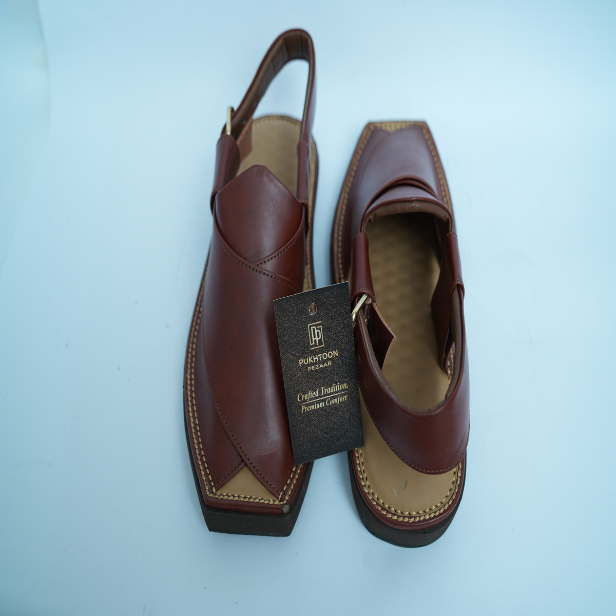 Kaptaan Burgundy Peshawari Chappal