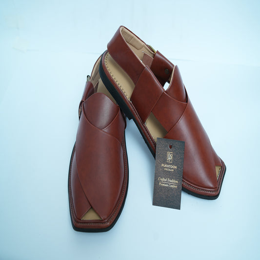 Khyber Royale – Maroon Premium Peshawari Chappal