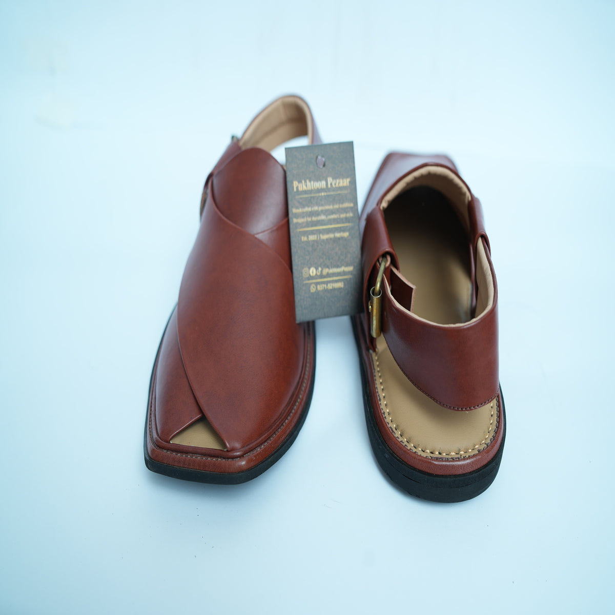 Khyber Royale – Maroon Premium Peshawari Chappal