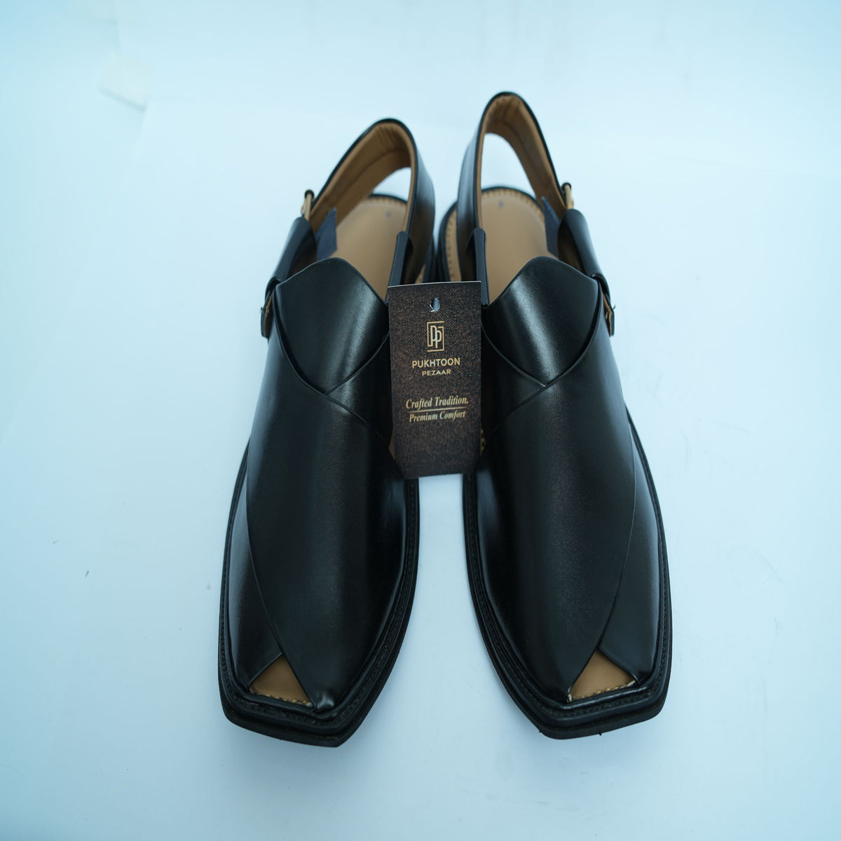 Midnight Black Peshawari Chappal