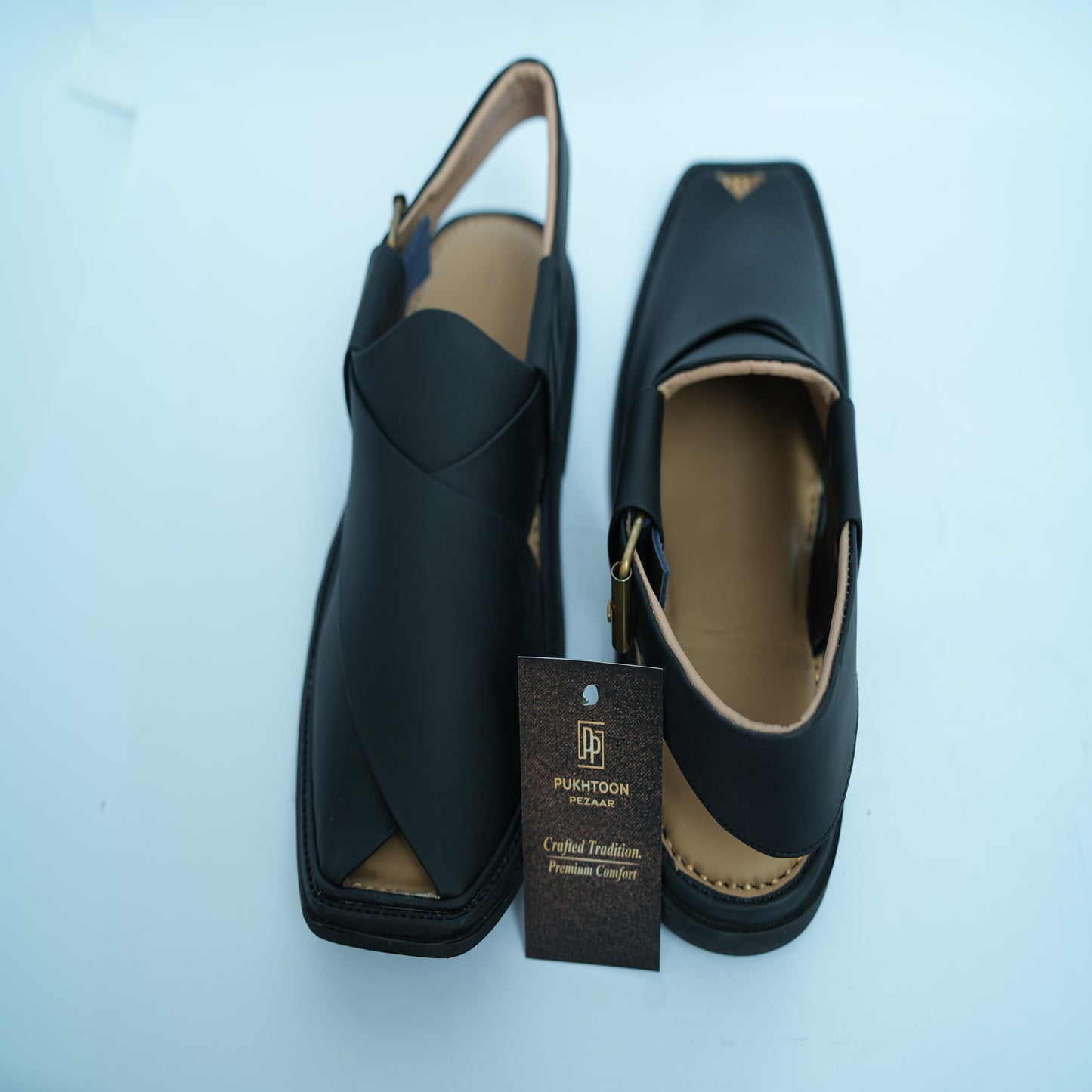Mate Black Peshawari Chappal