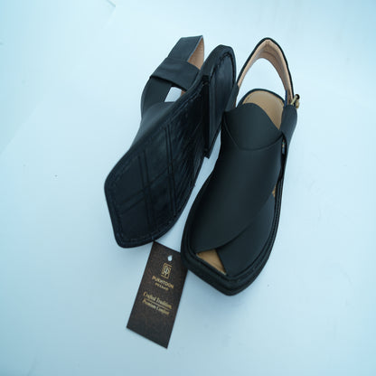 Mate Black Peshawari Chappal