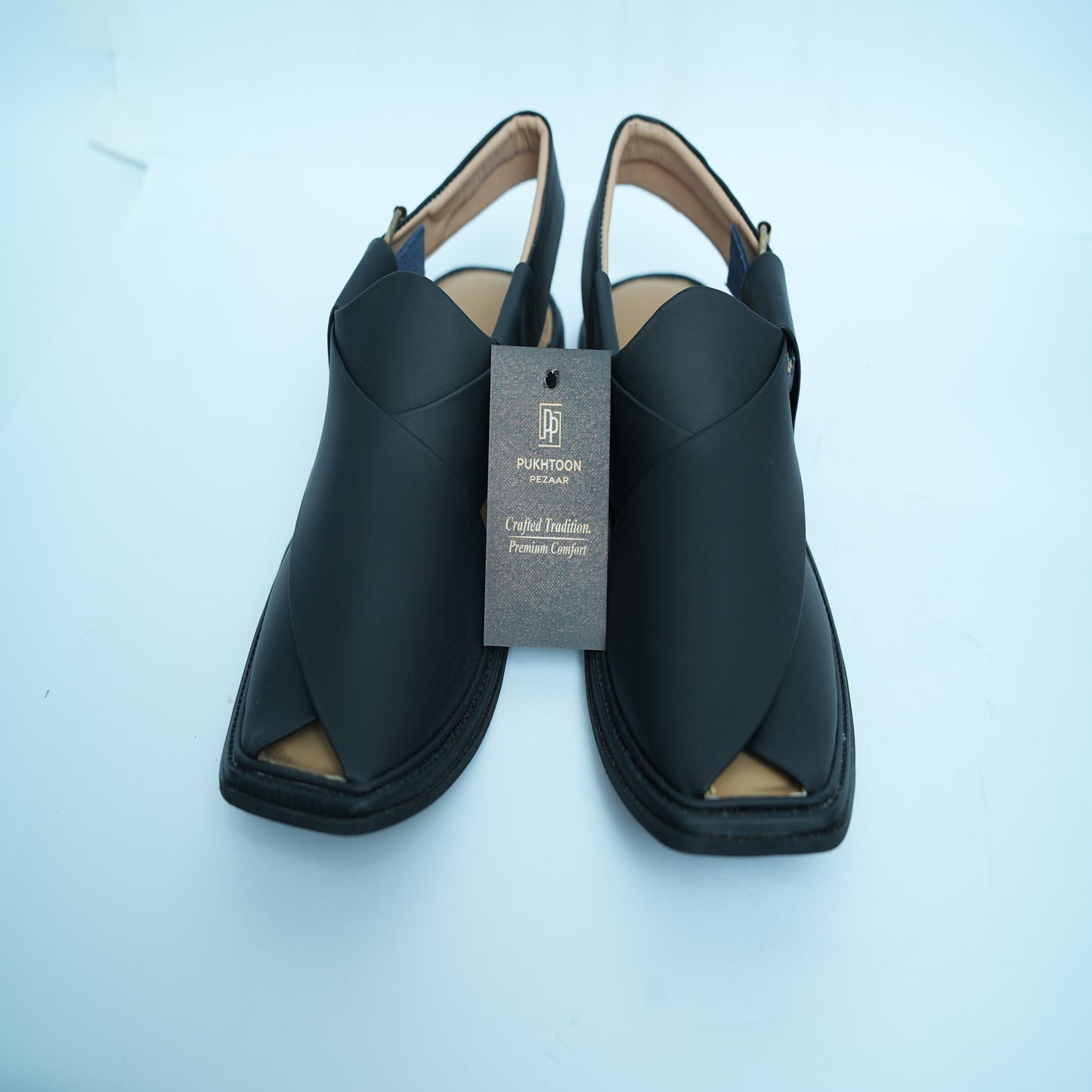 Mate Black Peshawari Chappal